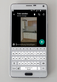 Fotos vom Umzugsgut an uns per Whatsapp schicken