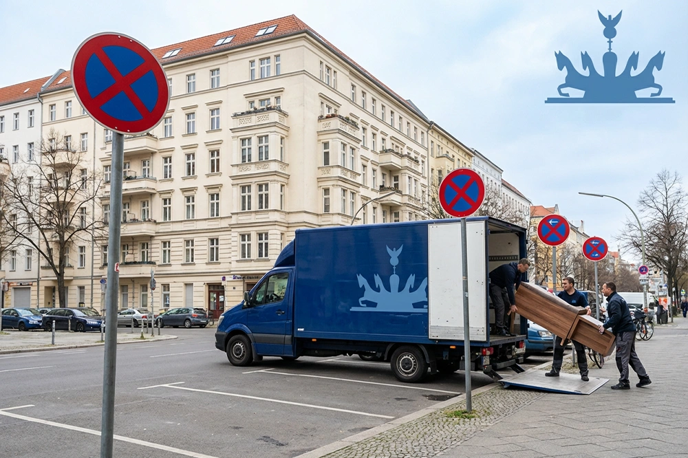 Halteverbotszone für den Umzug in Berlin