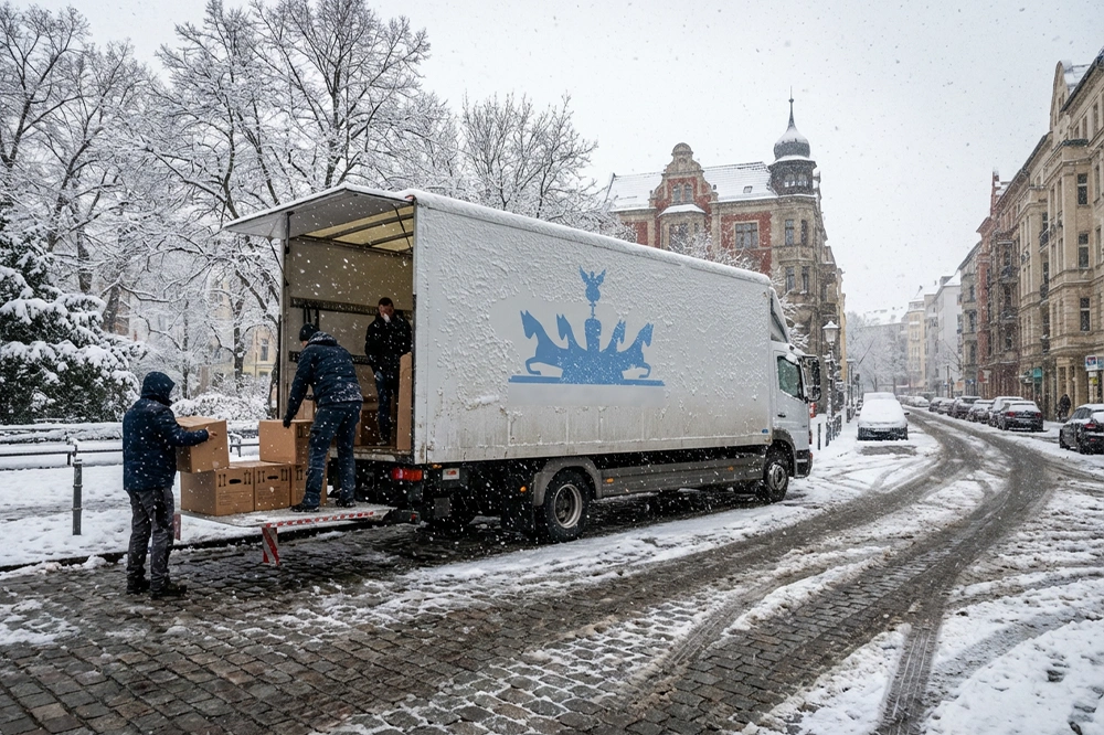 Umzug im Winter in Berlin bei Schnee und Eis